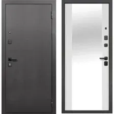 Металлическая дверь Guard Зеркало 96x205 правая (серебристый/белый матовый)