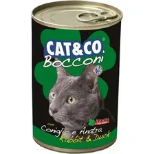 Влажный корм для кошек Adragna Cat&Co кусочки кролика и утки в соусе (405г)