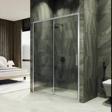 Душевая дверь MaybahGlass 195x140 MGD-1633-5 (сатин стекло/хром матовый)