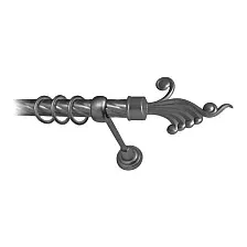Карниз для штор Lm Decor Кения 023 1р витой (антрацит, 2.4м)