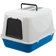 Туалет-домик Ferplast Clear Cat 20 (белый/синий)