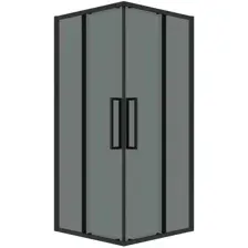 Душевой уголок Grossman Cosmo 80x80x195 300.K33.02.8080.21.10 (черный матовый/тонированное стекло)