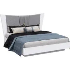 Двуспальная кровать Кастанье Теона-6 180см СК 003-02 (белый)