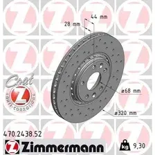 Тормозной диск ZIMMERMANN 470.2438.52 вентилируемый, перфорированный , передняя ось
