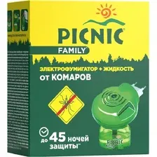 Электрофумигатор PICNIC Family от комаров 45 ночей (30мл)