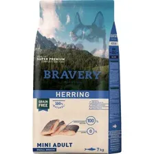 Корм для собак BRAVERY беззерновой, монопротеиновый, для мелких пород, с сельдью, 7 кг