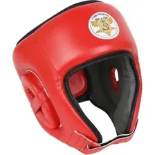 Боксерский шлем RuscoSport Pro с усилением (M, красный)