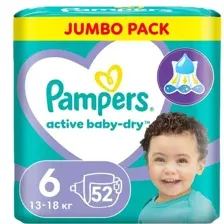 Подгузники Pampers Active Baby-Dry 6 (13-18 кг) 52 шт.