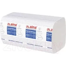 Бумажные полотенца Laima Universal White Plus / 111343 (белый)