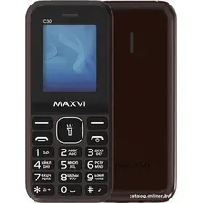 Кнопочный телефон Maxvi C30 (коричневый)