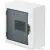 Бокс пластиковый Elektro-Plast Eco Box 1x6M, N/PE 2x 2x16+3x10mm2, дымчатая пласт. дверь, белый RAL9003, 198x192x96mm, IP40