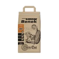 Наполнитель для туалета растительный комкующийся SUPER BENEK Corn Cat кукурузный 7 л, 4,4 кг (5905397013822)