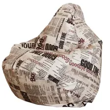 Кресло-мешок Flagman Груша Макси ХХL Г2.5-143 Gazeta (Coffee)
