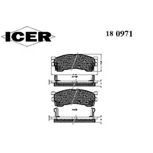 Тормозные колодки дисковые передняя ось ICER 180971
