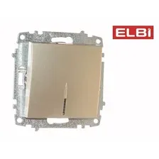 Выключатель 1-кл с подсветкой, титан EL-BI Zena-Vega 609-011400-201