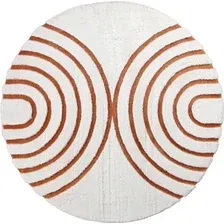 Ковер для жилой комнаты Pixel Rabbit Carving PX4005-DAIRE-CREAM-TERRA (1.2x1.2)