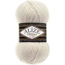 Пряжа для вязания Alize Superlana klasik 599 (280 м, слоновая кость)