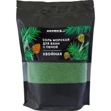 Соль для ванн Aroma'Saules Хвойная, с пеной, 1.2 кг