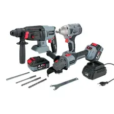 Аккумуляторный бесщеточный НАБОР 3в1 УШМ MKDGA-18V