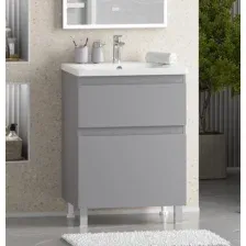 Misty Тумба с умывальником Лаки 60 П-Лак-01060-5012Я+RCW-140360WH