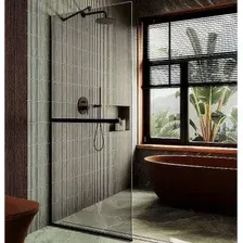 Душевая стенка MaybahGlass 119x195 MGD-715-6у (бронзовое стекло/черный)