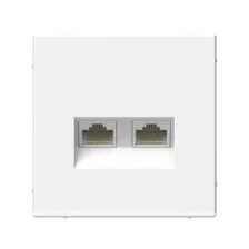 ARTGALLERY РОЗЕТКА двойная компьютерная RJ45+RJ45, кат.6А, механизм, БЕЛЫЙ