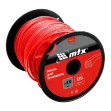 Леска для триммера 4,0 мм х 120 м сечение квадрат MTX 96879