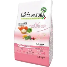 Сухой корм для собак Unica Natura Unico Mini с лососем, рисом и горохом 2.5 кг