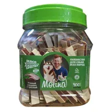 Molina Лакомство для собак Утиный сэндвич с треской 400 г