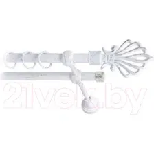 Карниз для штор Lm Decor Веер 006 2р гладкий (белое золото, 1.8м)