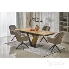 Кухонный стол Halmar Fanis 160-220/90/78 (натуральный/черный)