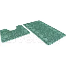Набор ковриков для ванной и туалета Shahintex Актив Icarpet 002 60x100/60x50 / 836413 (зеленый 52)