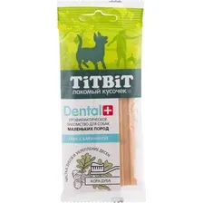 Лакомство для собак TiTBiT Dental+ Снек с ягненком и экстрактом коры дуба 50 г