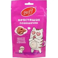 Лакомство для кошек TiTBiT Biff Хрустящие подушечки с паштетом из баранины / 26694 (60г)