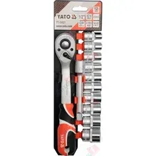 Набор трещотка с головками Yato YT-38821 (12 предметов)
