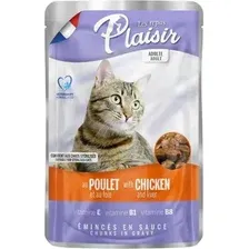 Влажный корм для кошек Plaisir с курицей и печенью в соусе (100г)