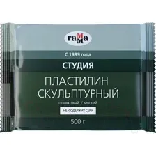 Пластилин скульптурный ГАММА Студия 2.80.Е050.004 (500г, оливковый, мягкий)