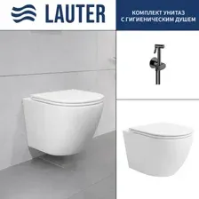 Унитаз подвесной Lauter Vortex 2110830VP + Breez 21GN7072BM