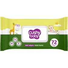 Влажные салфетки детские Cushy Baby 72шт