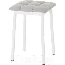 Табурет AMC Comfort 7К6.6 (кожзам серый/белый)
