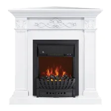 Каминокомплект Смолком Verona Corner STD-ASP + Aspen Black (бьянко белый)