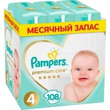 Подгузники Pampers Premium Care 4 (108 шт)