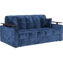 Диван Мебель-АРС Аккордеон Бакли ППУ 180x200 (велюр синий Plush OWV-21)