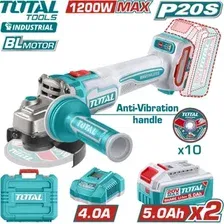 Угловая шлифмашина Total TAGLI2120252 (с 2-мя АКБ, кейс)