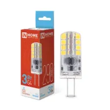 Лампа светодиодная LED-JC 3Вт 12В G4 6500К 290Лм IN HOME 4690612036045