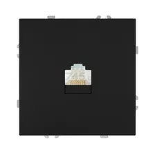 Розетка компьютерная RJ-45 STEKKER Эмили RST00-5117-05 черный уголь (49847)