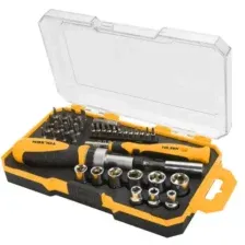 TOLSEN Набор вставок (бит) 1/4', PH, PZ, Hex, Torx, Slotted, 42 предмета TT20041