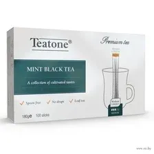 Чай черный Teatone с мятой (100 стиков)