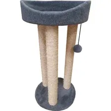 Комплекс для кошек Cat House Тринга с лежанкой 0.85, сизаль серый