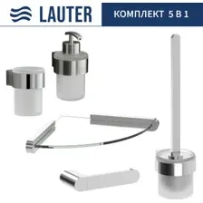 Набор аксессуаров для ванной Lauter 21TS3018  21TS3020  21TS3012  21TS3007  21TS3022 (Chrome, 5 предметов)